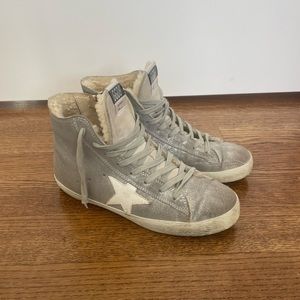 Silver SherpaGolden Goose Francy Shoes. Size 38.